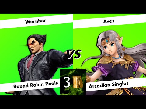 Junkyard 3 The CenCal Arcadian - Round Robin Pools - Wernher (Kazuya) vs Aves (Zelda)