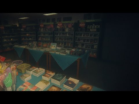 you wake up at the scholastic book fair, but something's not right.