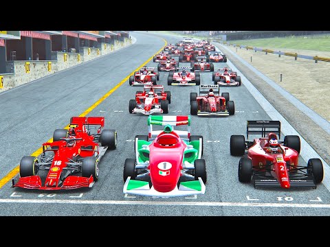 Francesco Bernoulli vs Ferrari F1 Cars at Old Monza