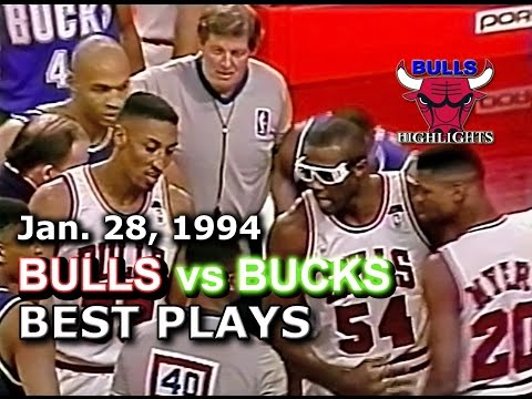January 28 1994 Bulls vs Bucks highlights