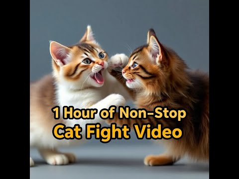 Non-Stop Cat Fight 1 Hour #cats