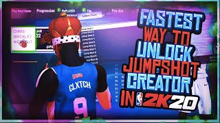 FASTEST WAY TO UNLOCK JUMPSHOT CREATOR! HOW TO GET THE CHRIS BRICKLEY WORKOUT IN NBA 2k20!