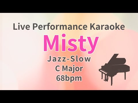 Misty -  Sarah vaughan (Live Piano Karaoke) (lyrics)