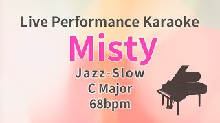 Misty -  Sarah vaughan (Live Piano Karaoke) (lyrics)