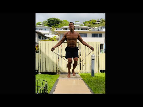 Day 234 FitPro Hawaii Workout-4 lbs. Heavy Jump Rope Crossovers+Dive Bomber Push Ups-1/3/21 2:38 pm