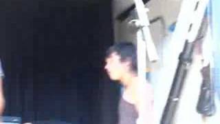 My American Heart getting ready for a show