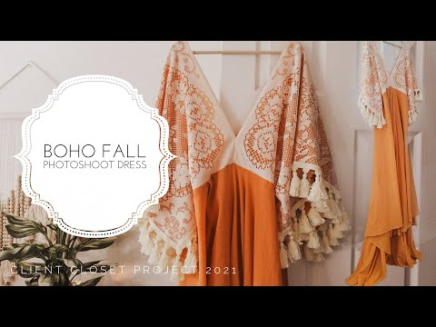 Fall boho photoshoot dress | DIY easy sewing | client...