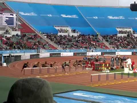 Sergey Shubenkov wins the 110m hurdles despite the fall at Rabat Diamond League 2019