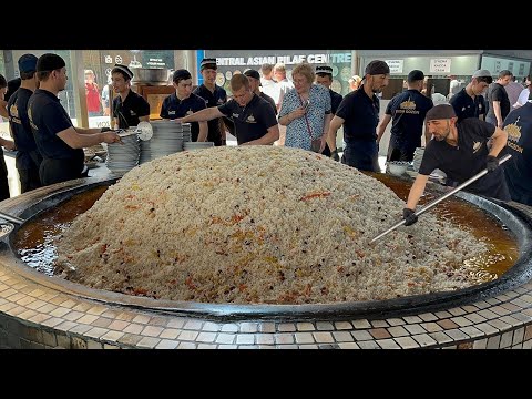 5000 KG WORLD BIGGEST GIANT MEAT UZBEK PILAF | UZBEKISTAN MOST POPULAR NATIONAL FOOD UZBEK CUISINE