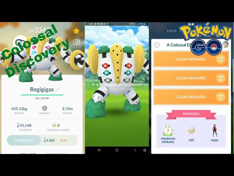 Pokemon Go Colossal Discovery Completed & Catching Regigigas!