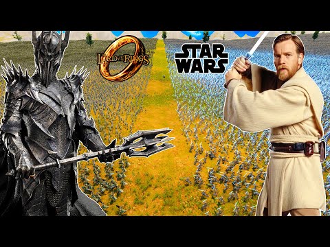 Every STAR WARS Army VS Every LORD OF THE RINGS Army! - UEBS 2: Ultimate Epic Battle Simulator 2