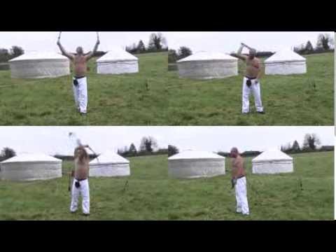 Double whip practice & the candle trick.