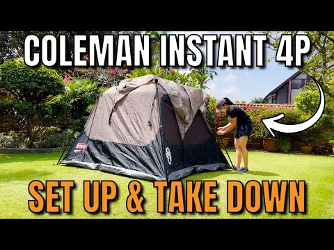 How to SET UP & PACK UP the Coleman 4-Person Instant Cabin Tent