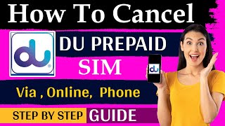 How to cancel du prepaid sim 2023 | How to Deactivate du sim online.