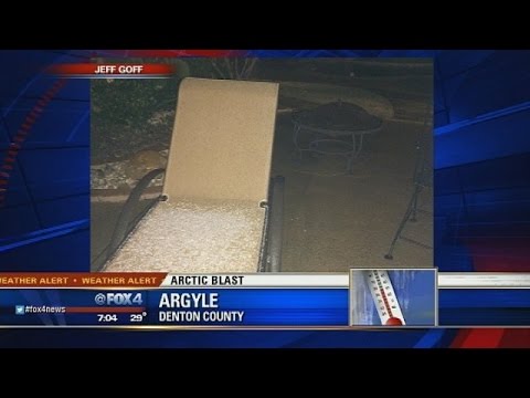 Sleet falls in Denton Co