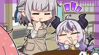 完全にラプちゃんのママになっちゃってる団長【ホロライブ切り抜き漫画】【ラプラス・ダークネス/白銀ノエル/大空スバル/鷹嶺ルイ】【手描き】