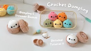 How to Crochet the Viral Dumpling Basket l Easy Crochet Keychain & Plushie Tutorial for Beginners