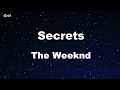 Secrets - The Weeknd Karaoke 【No Guide Melody】 Instrumental