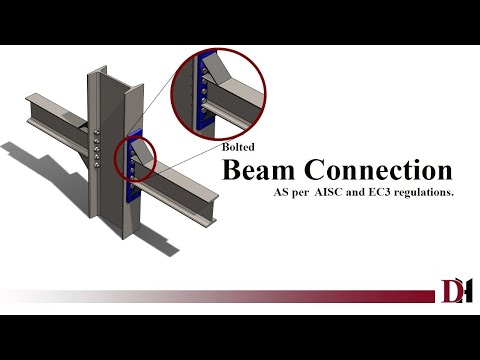Beam connection-001| Structural design|Solidworks weldments|Beam design