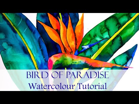 How to Use Bold Colors and Wet in Wet Techniques - Watercolor Flower Painting Tutorial