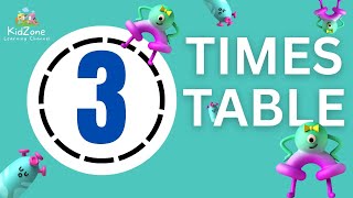 3 Times Table | KidZone Learning Channel | Three Times Table | Learn Multiplication for Grade 1