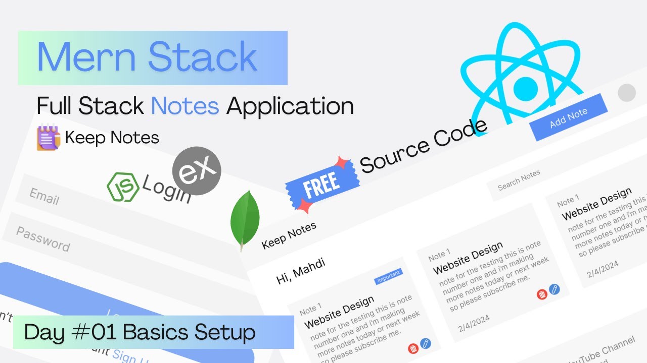 Full Stack Notes Application In Mern Stack Part 1 Basic Setup + Free Source Code