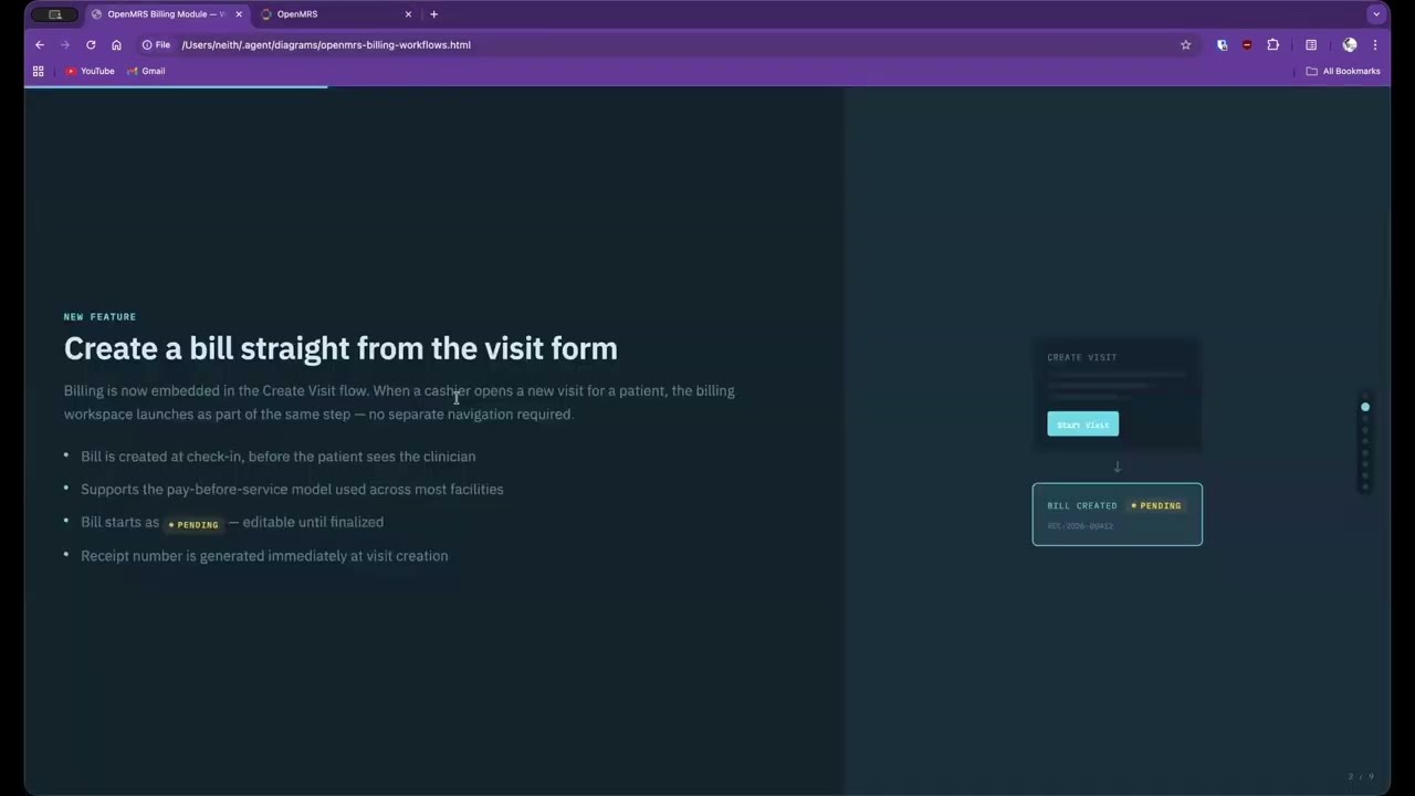 OpenMRS Billing Module || New Workflows & Auto-Generated Bills