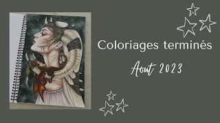 Coloriages Terminés Août 2023 - Finished pages