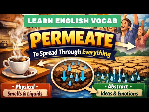 Permeate | Verb | English Vocabulary | Meaning | Usage | Pronunciation | Conversation