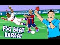 😲BARCA OUT!😲 Barcelona vs PSG 1-4 (Araujo Red Card Dembele Champions League Goals Highlights 2024)