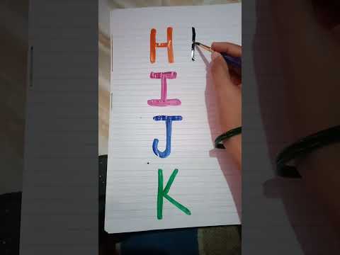 H I J K letter drawing#viral #easylearning #alphabetart #youtubeshorts #letterdrawing #viralshort ll
