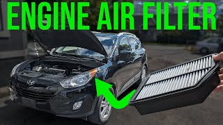 How to Replace Engine Air Filter - Hyundai Tucson (2010-2015)