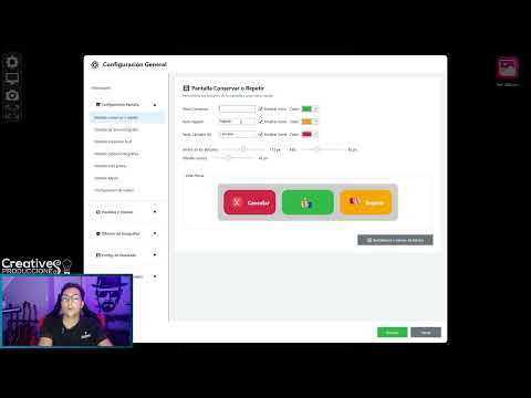 Configuración de botones de pantalla