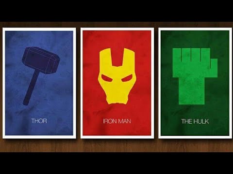 Individual Marvel Superhero Logos