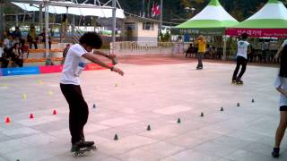 preview picture of video 'World Inline Slalom Series - 2012 Chuncheon - Day 1 - Practice (1)'
