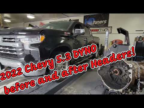 2022 Chevy Silverado DYNO stock VS W/Headers