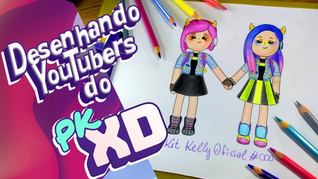 COMO DESENHAR YOUTUBERS / NATY E KEKE @PKXDUniverse