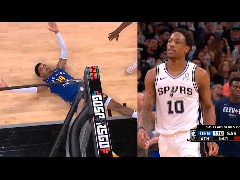 DeMar DeRozan has been ejected after throws the ball into the crowd | Spurs vs Nuggets - Game 4