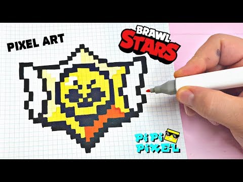 BRAWL STARS ! ЗНАЧОК БРАВЛ СТАРС РИСУНКИ ПО КЛЕТОЧКАМ -PIXEL ART ,HF