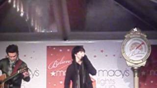 Mitchel Musso Singing &quot;Jingle Bell Rock&quot; &amp; &quot;Shout It&quot; at a Macy&#39;s Tree Lighting!