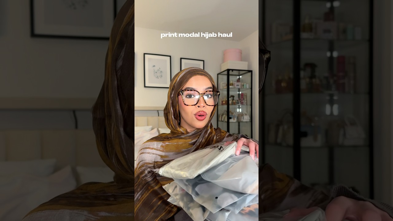 print modal hijab try on haul #hijab #haul #modestfashion