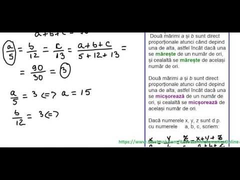 Clasa a VI-a Teste recapitulative - ex. 4 - marimi direct proportionale