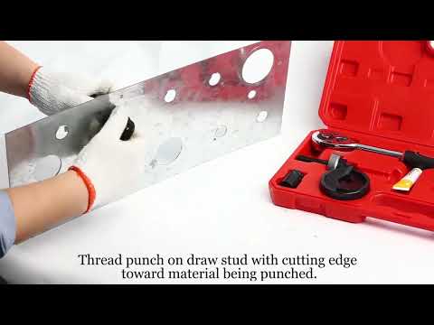 iGeelee Ratchet Knockout Punch Set 1/2-2 inch SLUG-Buster Electrical Conduit Cutter Set KO Tool