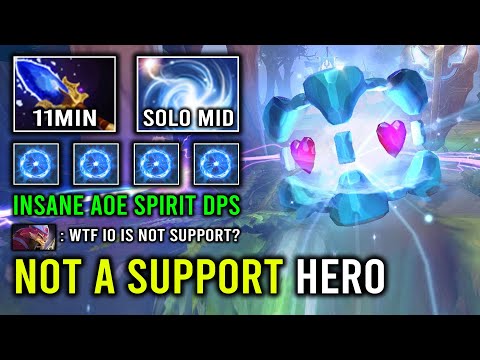 They Thought IO Is a Support 11Min Scepter Insane Spirits AOE DPS 24Min GG Solo Mid Dota 2