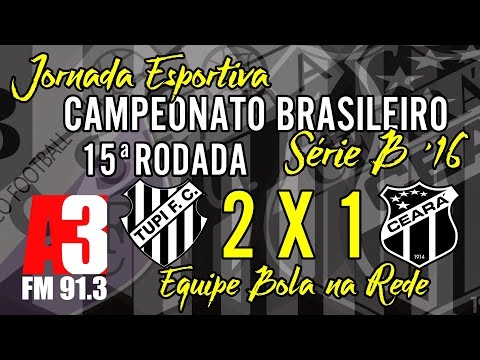 [Série B '16] 15ª Rodada | Tupi FC 2 X 1 Ceará SC | Jornada Esportiva | Equipe Bola na Rede