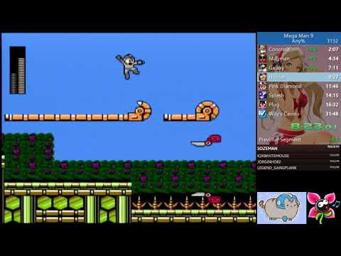 Mega Man 9 Any% Speedrun in 31:38  ∠( ｀・ω・)／