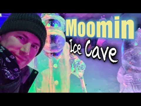 Finding the sculpted Moomin Trolls in an Ice Cave in central Finland...