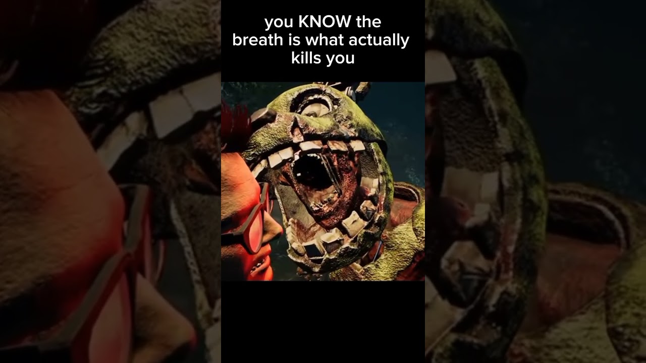 LOOK AT BRO'S FACE 💀 #deadbydaylight #springtrap #fnaf #edit #funny #funnymemes  #shorts #meme #dbd