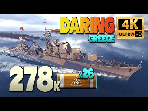 Destroyer Daring on map Greece, 278k damage - World of Warships