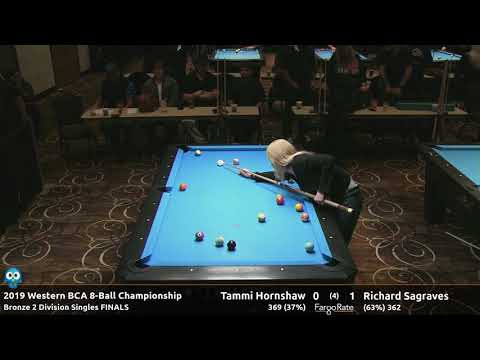 Tammi Hornshaw vs Richard Sagraves - Bronze 2 Singles Finals - 2019 Western BCA 8-Ball Championship